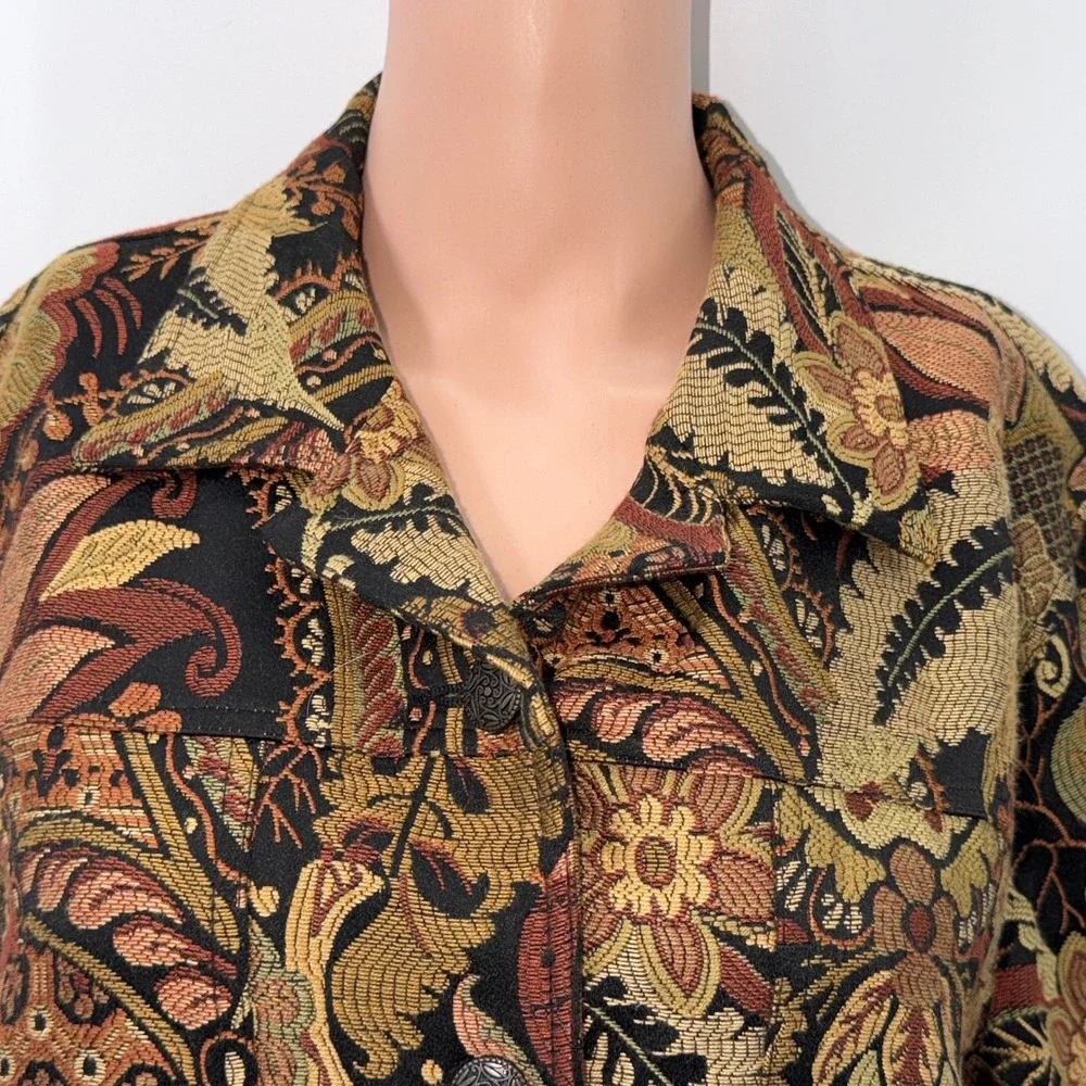 Draper's & Damon's PXL Tapestry Floral Boho Artsy Cottagecore Whimsigoth Jacket